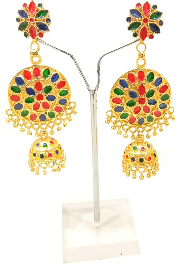 Assamese_Copper_Japi_Jhumka_Earring_For_Girls_&_Women
